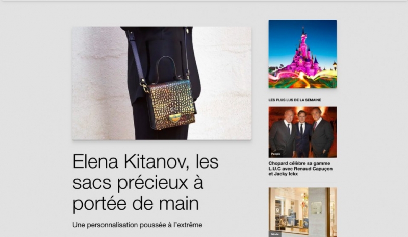 ELENA KITANOV PARIS PARUE DANS LUXE TENTATIONS